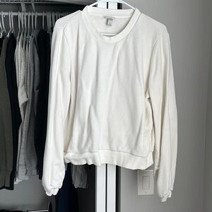 A New Day Neutral Crop Sweatshirt, worn once
